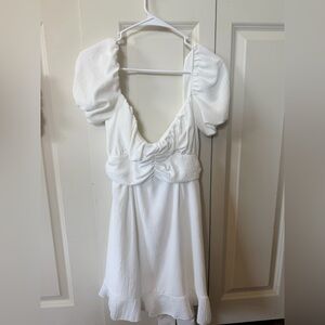 sachin and babi light blue dress NWOT Lucy In The Sky Aliah Puff Chiffon Wrap Dress in Blush Size Large *AS  IS*